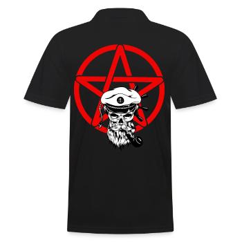 Capitaine Satan pentagramme diable de la mort - Polo Homme - noir - Dos - Kai (181cm)