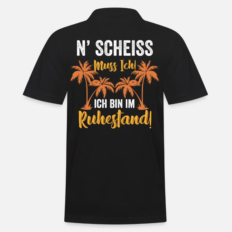 Rentner Urlaub - Männer Poloshirt - Schwarz