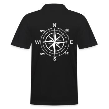 Boussole nautique Windrose Maritim Ahoy - Polo Homme - noir - Dos - Kai (181cm)