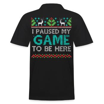Noël au joueur Noël moche - Polo Homme - noir - Dos - Kai (181cm)