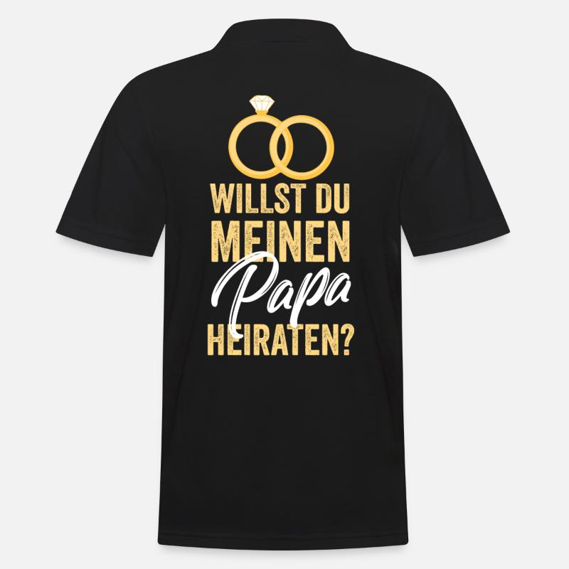 Papa Heiraten - Männer Poloshirt - Schwarz