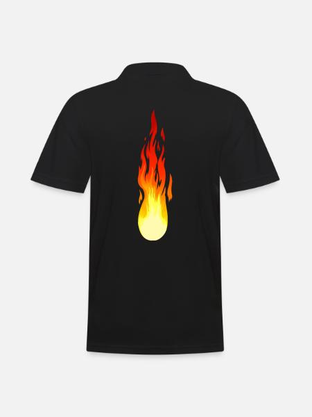 Flamme Feu Feu Feu Incendie Inferno - Polo Homme - noir