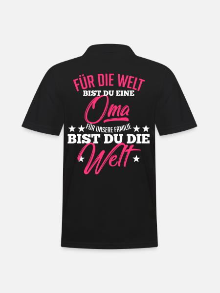 Oma Großeltern Geschenk - Männer Poloshirt - Schwarz