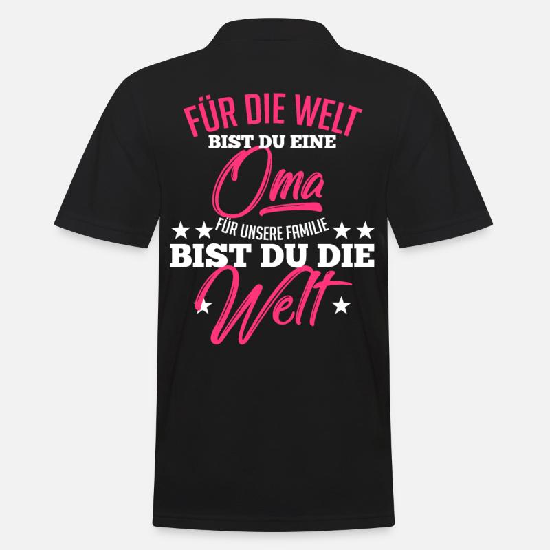 Oma Großeltern Geschenk - Männer Poloshirt - Schwarz