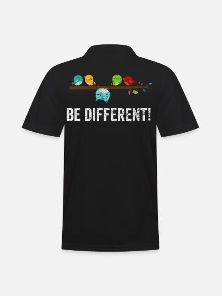 Bird Funny - Men's Polo Shirt - black