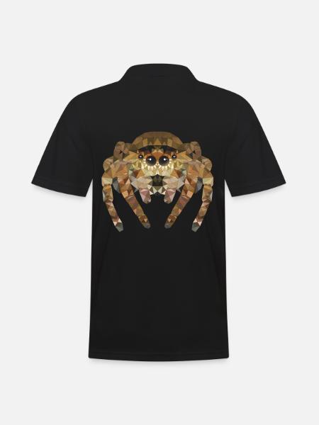 Polygon Spinne Spinnen Insekten Haustier Kinder - Männer Poloshirt - Schwarz