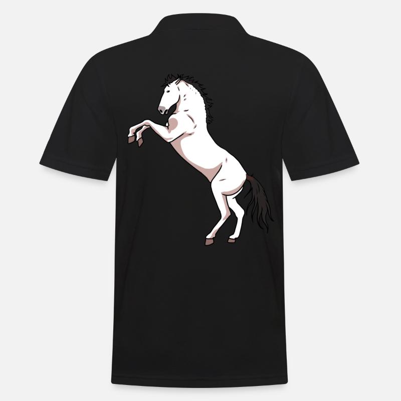 Cheval cheval cheval cheval - Polo Homme - noir