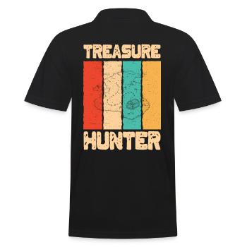 Cooles Schatz-Jagd-Insel-Karten-Geocachergeschenk - Männer Poloshirt - Schwarz - Hinten - Kai (181cm)