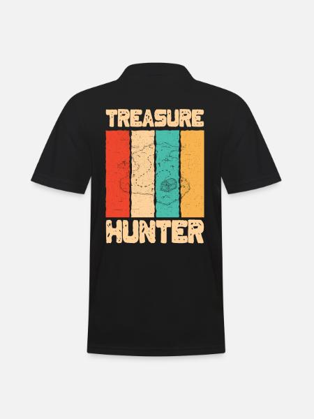 Cadeau de géocacheurs de carte d'île de chasse au trésor cool - Polo Homme - noir