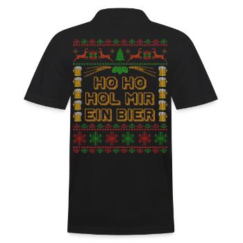 Ho Ho Obtenez-moi un pull de Noël laid de bière - Polo Homme - noir - Dos - Kai (181cm)