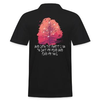 Et dans la forêt, je vais perdre la tête - Polo Homme - noir - Dos - Kai (181cm)