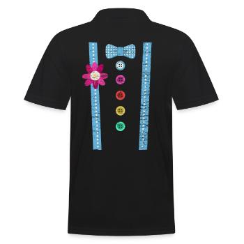 Costume de clown - Polo Homme - noir - Dos - Kai (181cm)