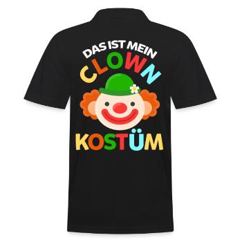 Karneval Clown Karnevalparty - Männer Poloshirt - Schwarz - Hinten - Kai (181cm)