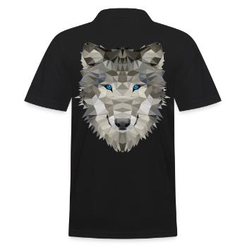 Wolf Wildtiere Wölfe Rudel Wehrwolf Horror Geist - Männer Poloshirt - Schwarz - Hinten - Kai (181cm)