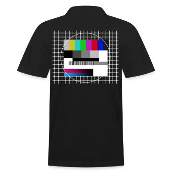 Modèle de test des années 90 télévision TV rétro - Polo Homme - noir - Dos - Kai (181cm)