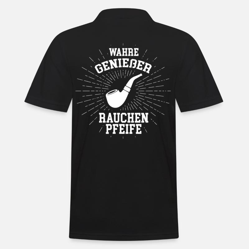 Pfeife - Männer Poloshirt - Schwarz