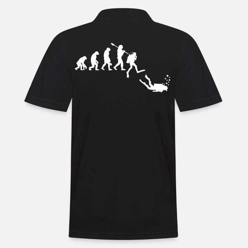 Taucher Evolution - Männer Poloshirt - Schwarz