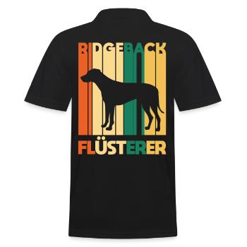 Rhodesian Ridgeback - Männer Poloshirt - Schwarz - Hinten - Kai (181cm)