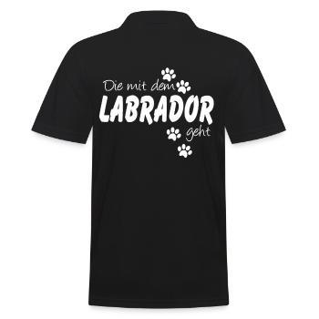Labrador - Männer Poloshirt - Schwarz - Hinten - Kai (181cm)