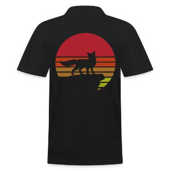 Fuchs - Männer Poloshirt - Schwarz - Hinten - Kai (181cm)