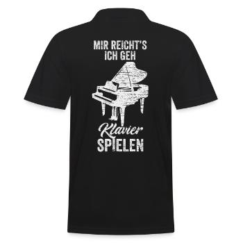 Klavier Musikinstrument - Männer Poloshirt - Schwarz - Hinten - Kai (181cm)