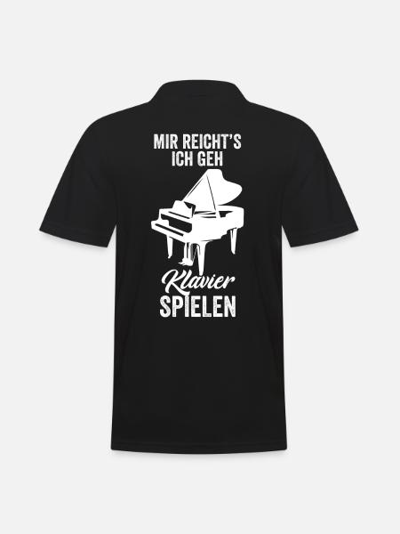 Klavier - Männer Poloshirt - Schwarz