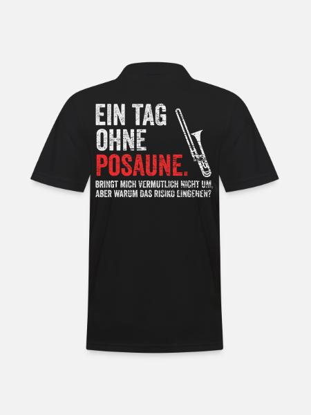 Posaune Band - Männer Poloshirt - Schwarz