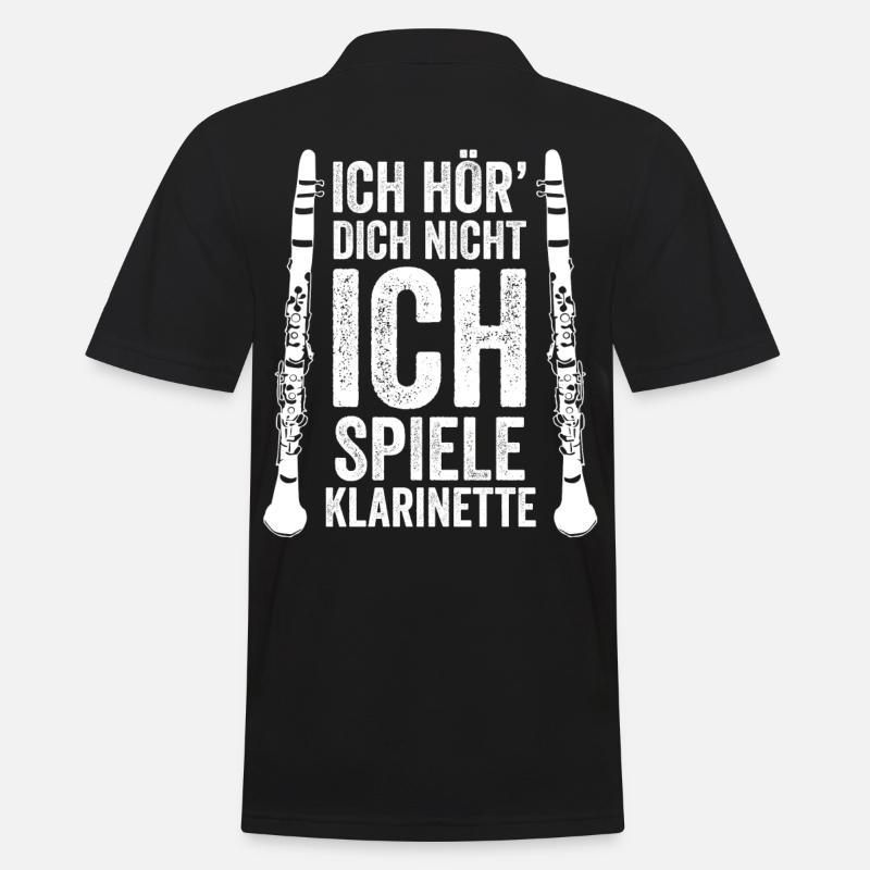 Klarinette - Männer Poloshirt - Schwarz