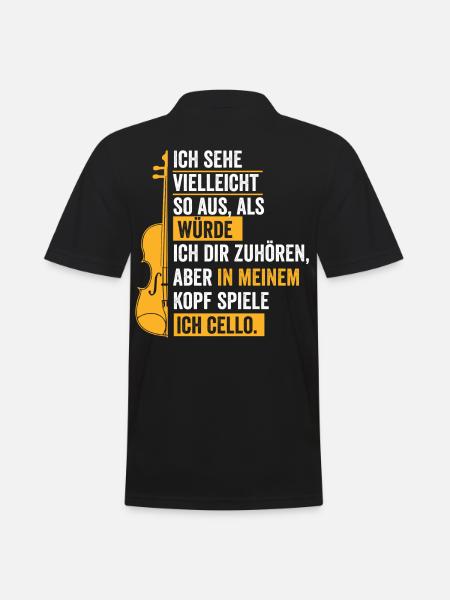 Cello Jazz - Männer Poloshirt - Schwarz