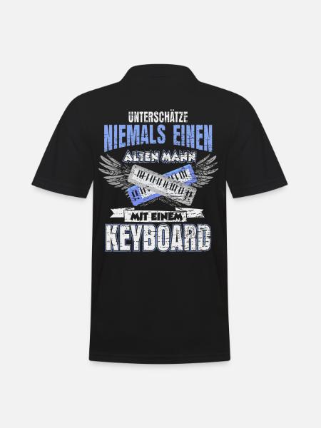 Keyboard Musiker - Männer Poloshirt - Schwarz