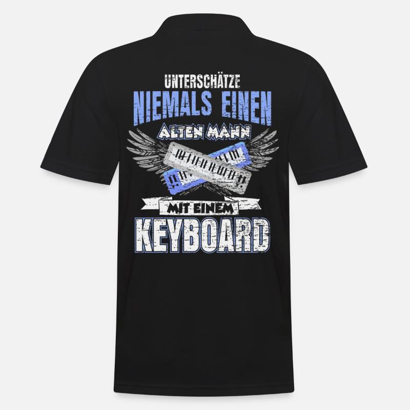 Keyboard Musiker - Männer Poloshirt - Schwarz
