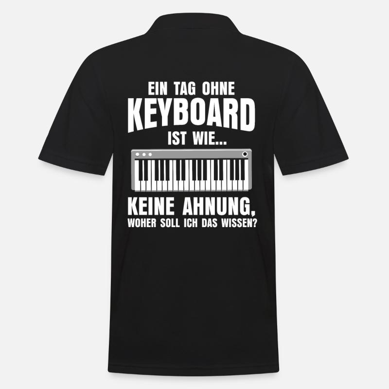 Keyboard - Männer Poloshirt - Schwarz