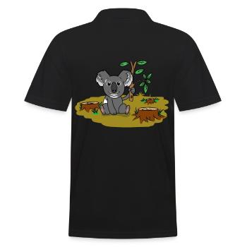 Koala Bear Australie Bien-être animal Conservation de la nature Climat - Polo Homme - noir - Dos - Kai (181cm)
