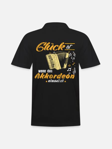 Akkordeon Band - Männer Poloshirt - Schwarz