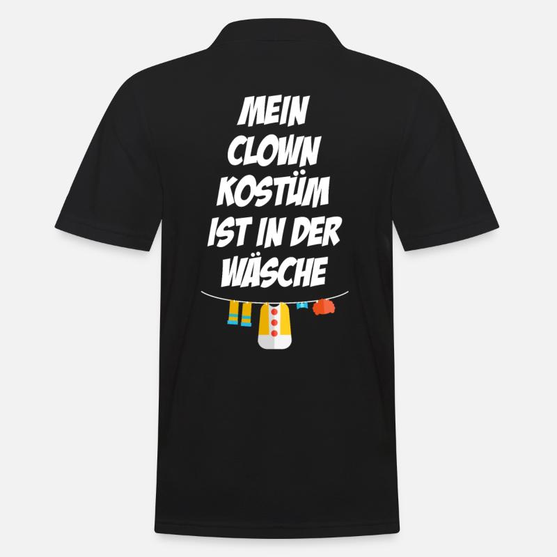 Clown Kostüm - Männer Poloshirt - Schwarz