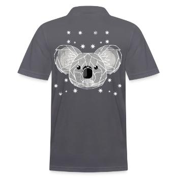Koala Conservation - Men's Polo Shirt - charcoal grey - Back - Nico (186cm)
