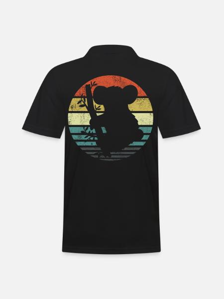 Koala Retro - Men's Polo Shirt - black