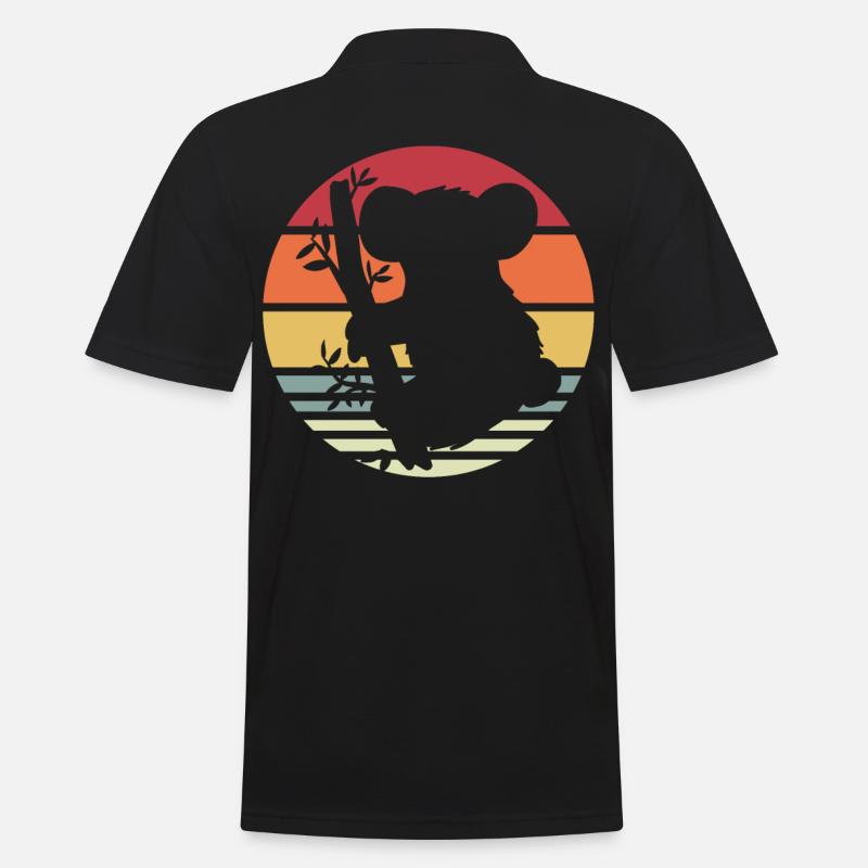 Koala - Männer Poloshirt - Schwarz
