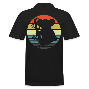 Koala - Men's Polo Shirt - black - Back - Kai (181cm)