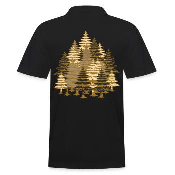 Arbres nature forêt sauvage - Polo Homme - noir - Dos - Kai (181cm)