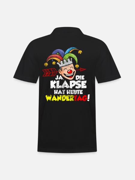 Karneval Fasching Verrückt Lustig - Männer Poloshirt - Schwarz