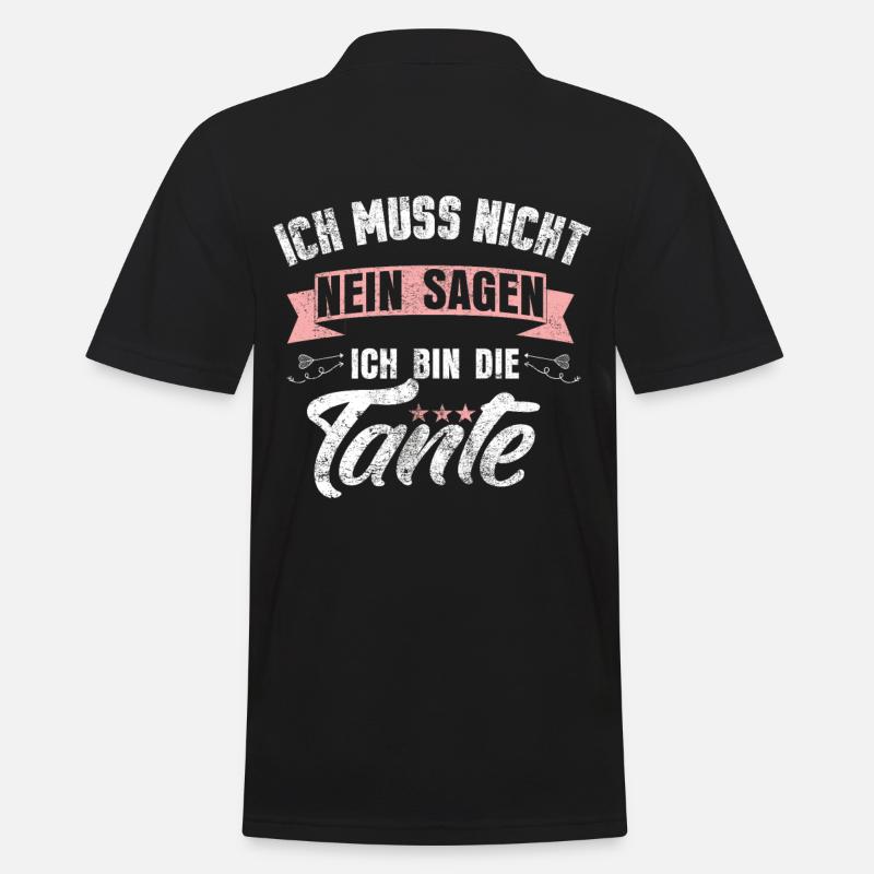 Tante - Männer Poloshirt - Schwarz