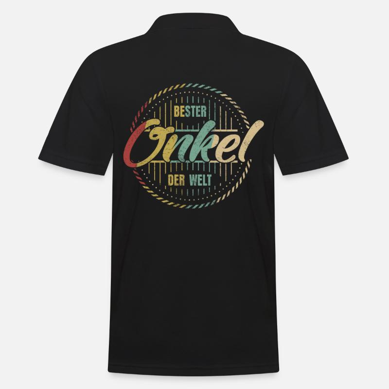 Bester Onkel - Männer Poloshirt - Schwarz