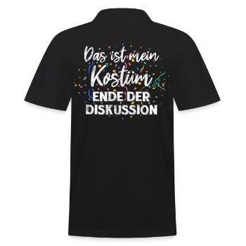 Fasching Karneval Feiern Party Kostüm - Männer Poloshirt - Schwarz - Hinten - Kai (181cm)