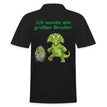 Ich Werde Großer Bruder - Männer Poloshirt - Schwarz - Hinten - Kai (181cm)