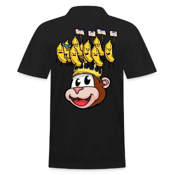 Bananen Protest König Affen Affe Fantasy - Männer Poloshirt - Schwarz - Hinten - Kai (181cm)