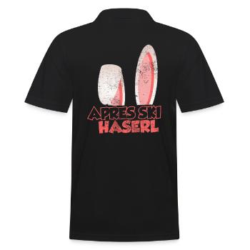 Apres Ski Haserl - Männer Poloshirt - Schwarz - Hinten - Kai (181cm)