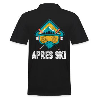Apres ski - Men's Polo Shirt - black - Back - Kai (181cm)