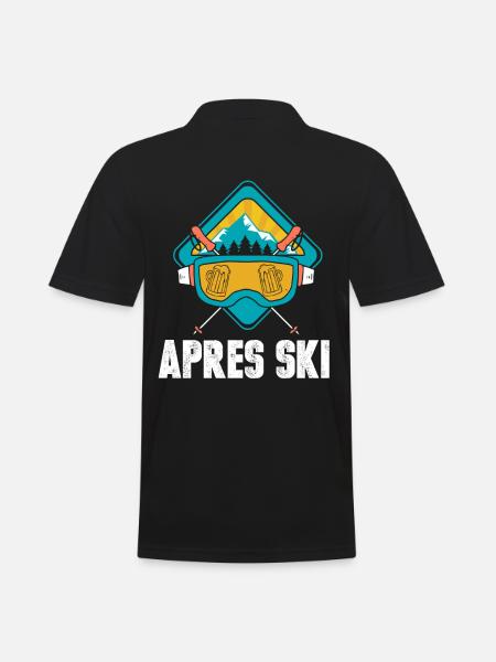 Vacances au ski après ski - Polo Homme - noir