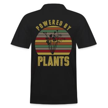 Vegan Vegetarier - Männer Poloshirt - Schwarz - Hinten - Kai (181cm)